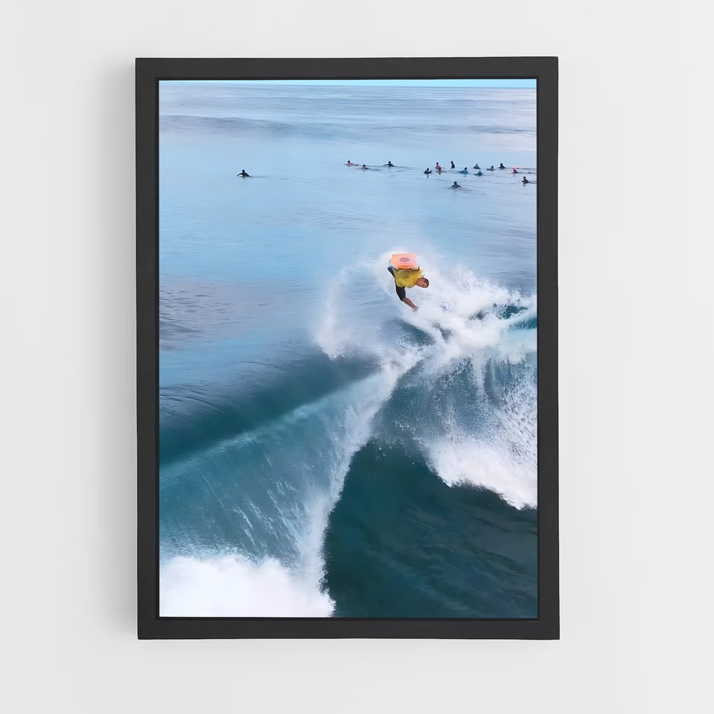 Poster Pipeline bodyboarding onde (vue 2)